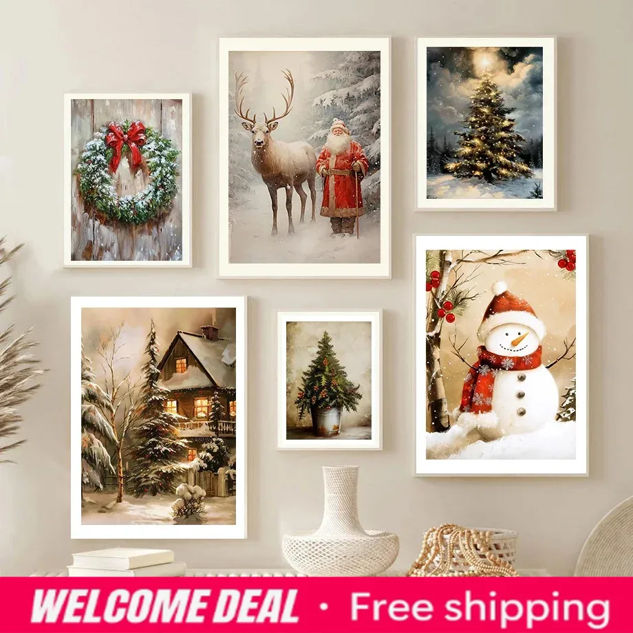 Resin Art Home Decor - Christmas Decor Gift Christmas Tree Santa