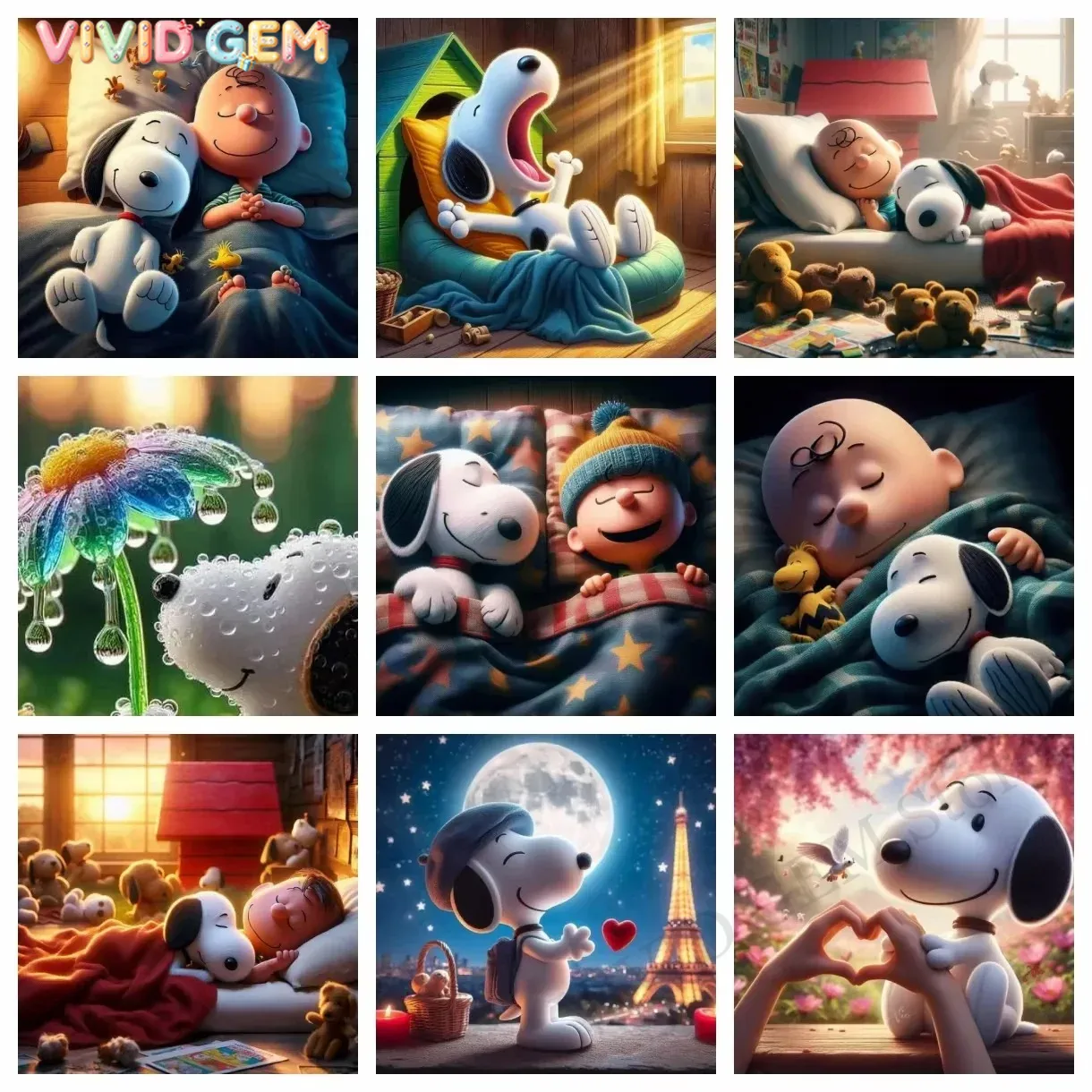 Resin Art Kits - VIVID GEM Kawaii Snoopy Cartoon Comics