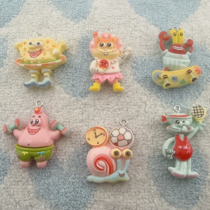 Resin Art Diy Kit - 10pcs cartoon resin pendant, DIY jewelry