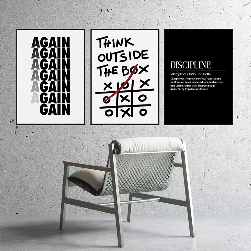 Resin Art Quote - Modern Motivational Quotes Inspirational Discipline Art