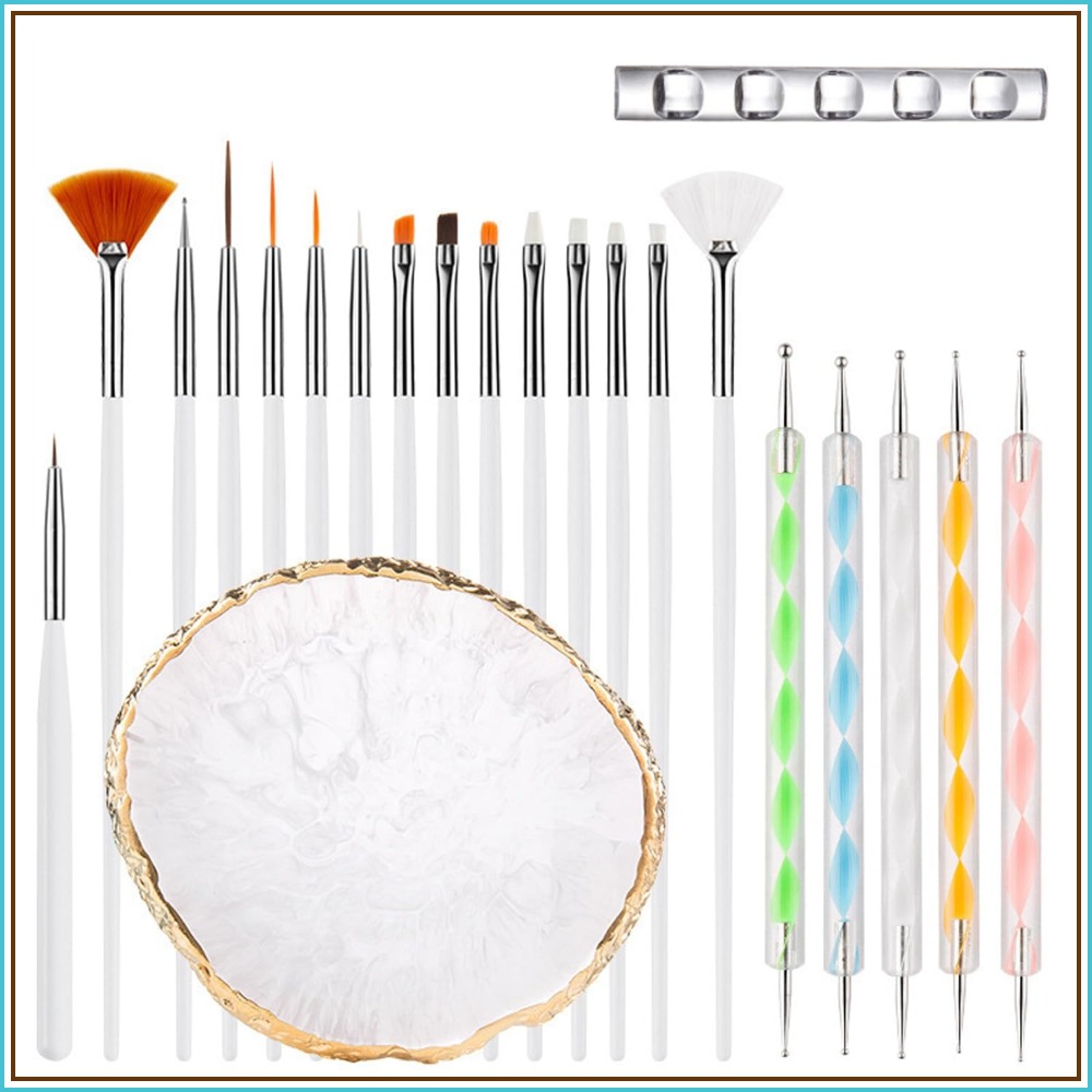Resin Art Tool Kit - Nail Art Brush 22 Piece Set,