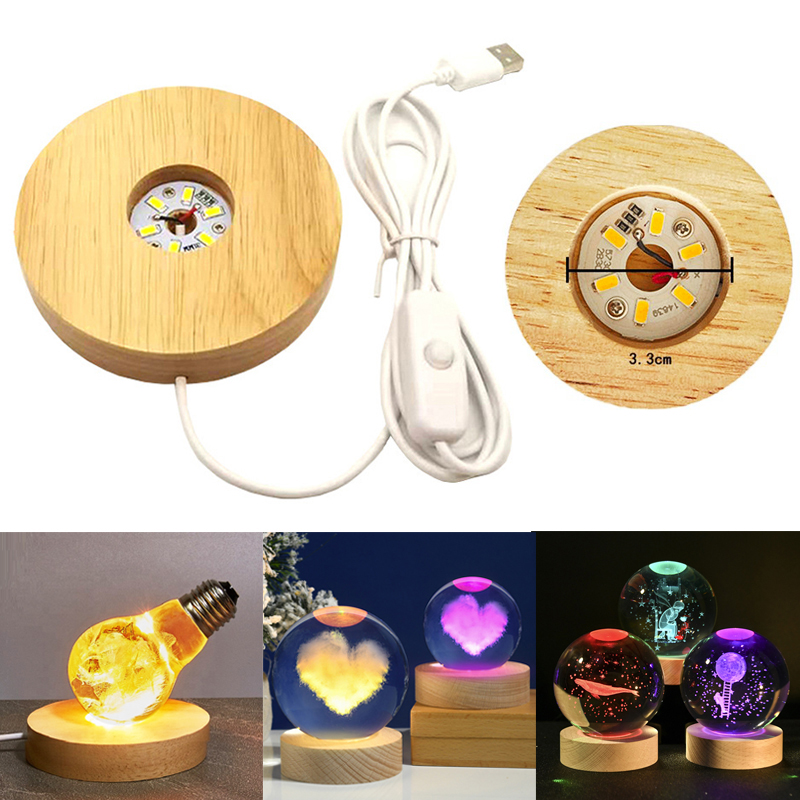 Resin Art Display Round Wood C - Resin Art Light recension och pris