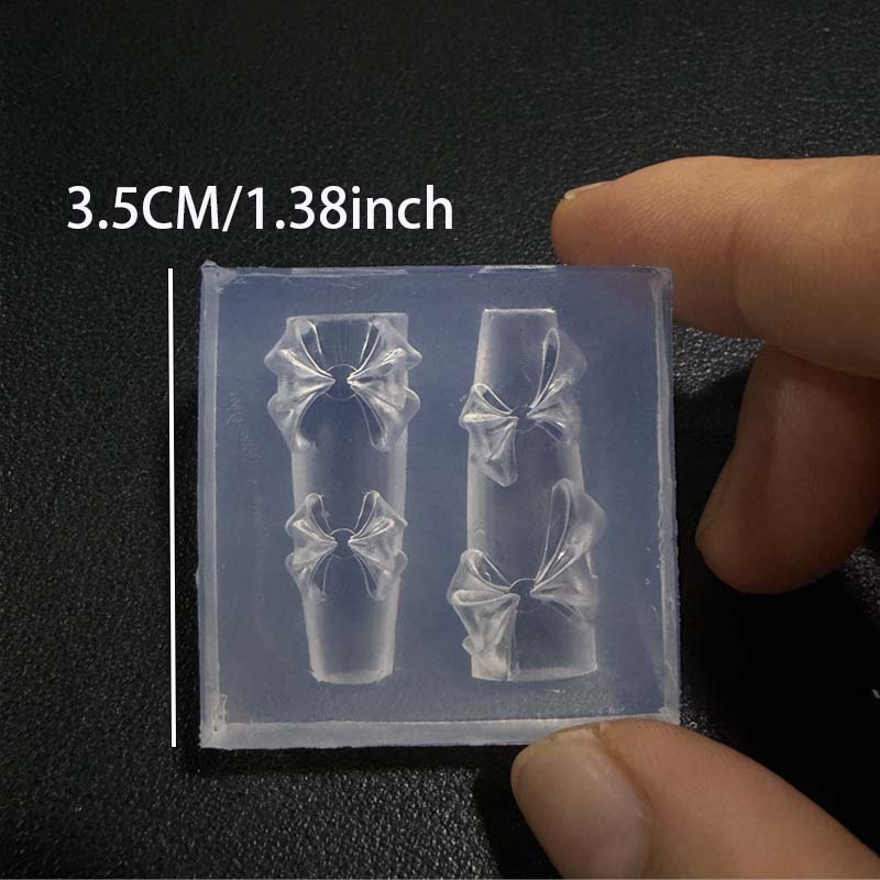 1PC 3D Bow Nail Art Silicone M - Resin Art Template recension och pris