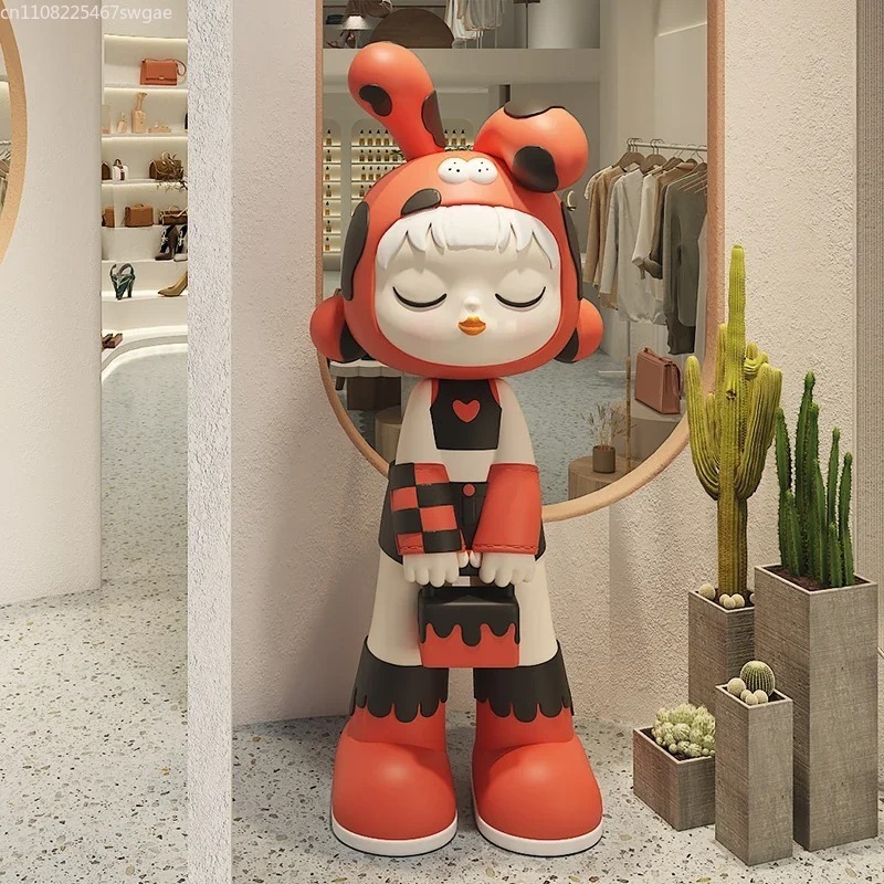 Art Cartoon Girl Statue Indoor - Resin Art Home Decor recension och pris