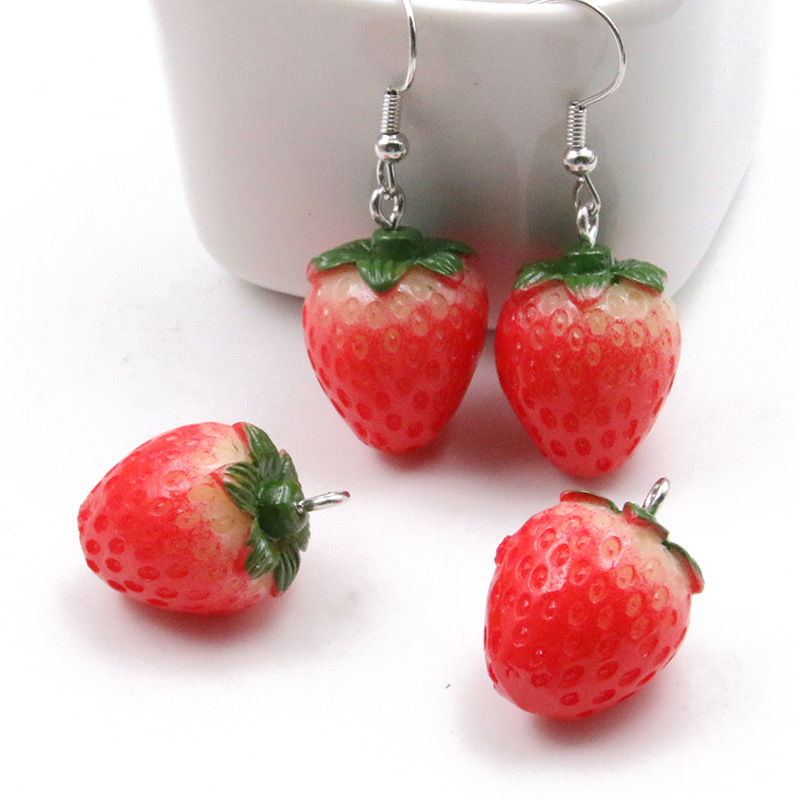 SG04 5pcs fun Cute charm Straw - Resin Art Earrings Material recension och pris