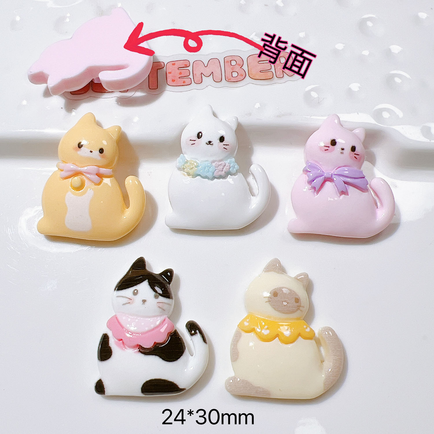 10/20Pcs Cute Bowknot Cat Flat - Resin Art Earrings Material recension och pris