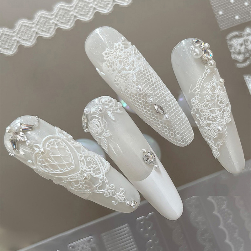 1pc Lace 3D Silicone Nail Mold - Resin Art Template recension och pris