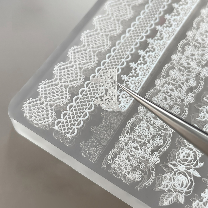 1pc Lace 3D Silicone Nail Mold - Resin Art Template recension och pris