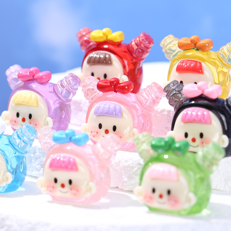 4Pcs Transparent Doll Head Res - Resin Art Earrings Material recension och pris