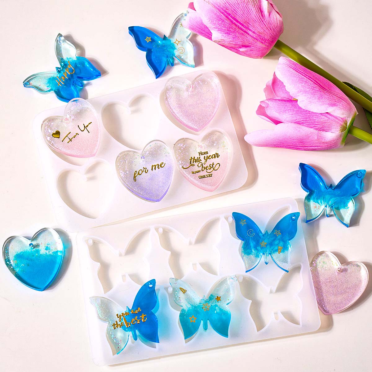 Six-hole with Holes Earring Si - Resin Art Kit With Molds recension och pris