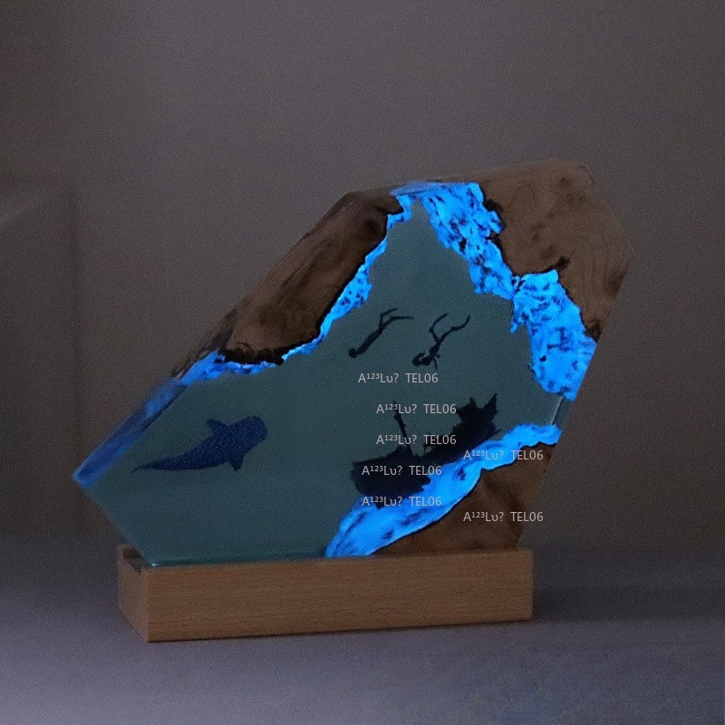 Wood Resin Night Light Ocean A - Resin Art Ocean recension och pris