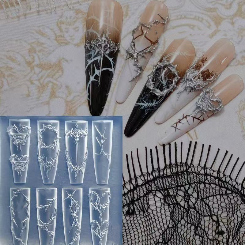 3D thorns Nail Design Silicone - Resin Art Template recension och pris