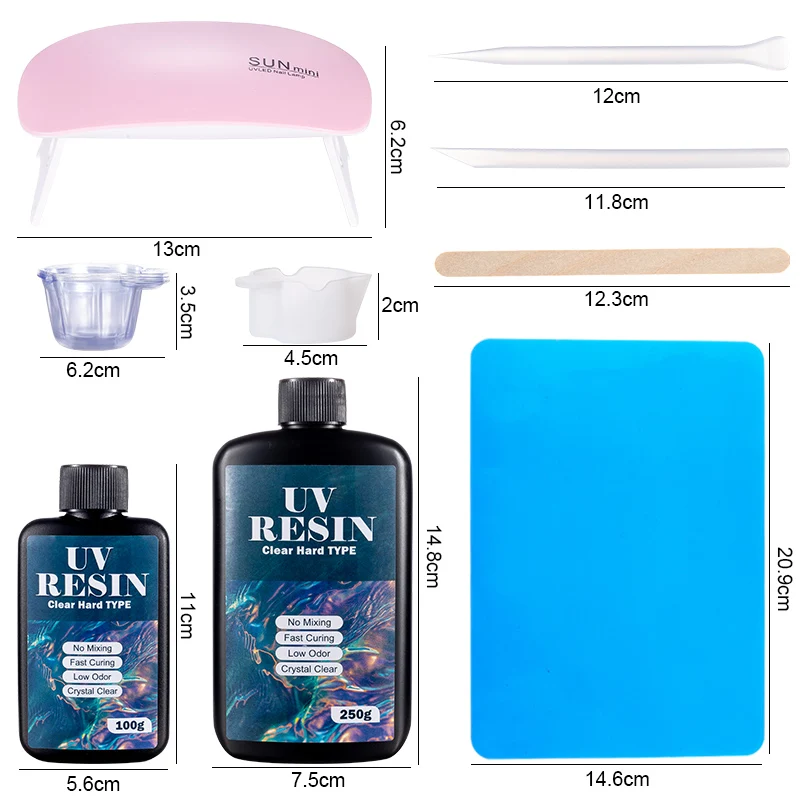 Hard UV Resin Glue Kit Fast Cu - Resin Art Tool Kit recension och pris