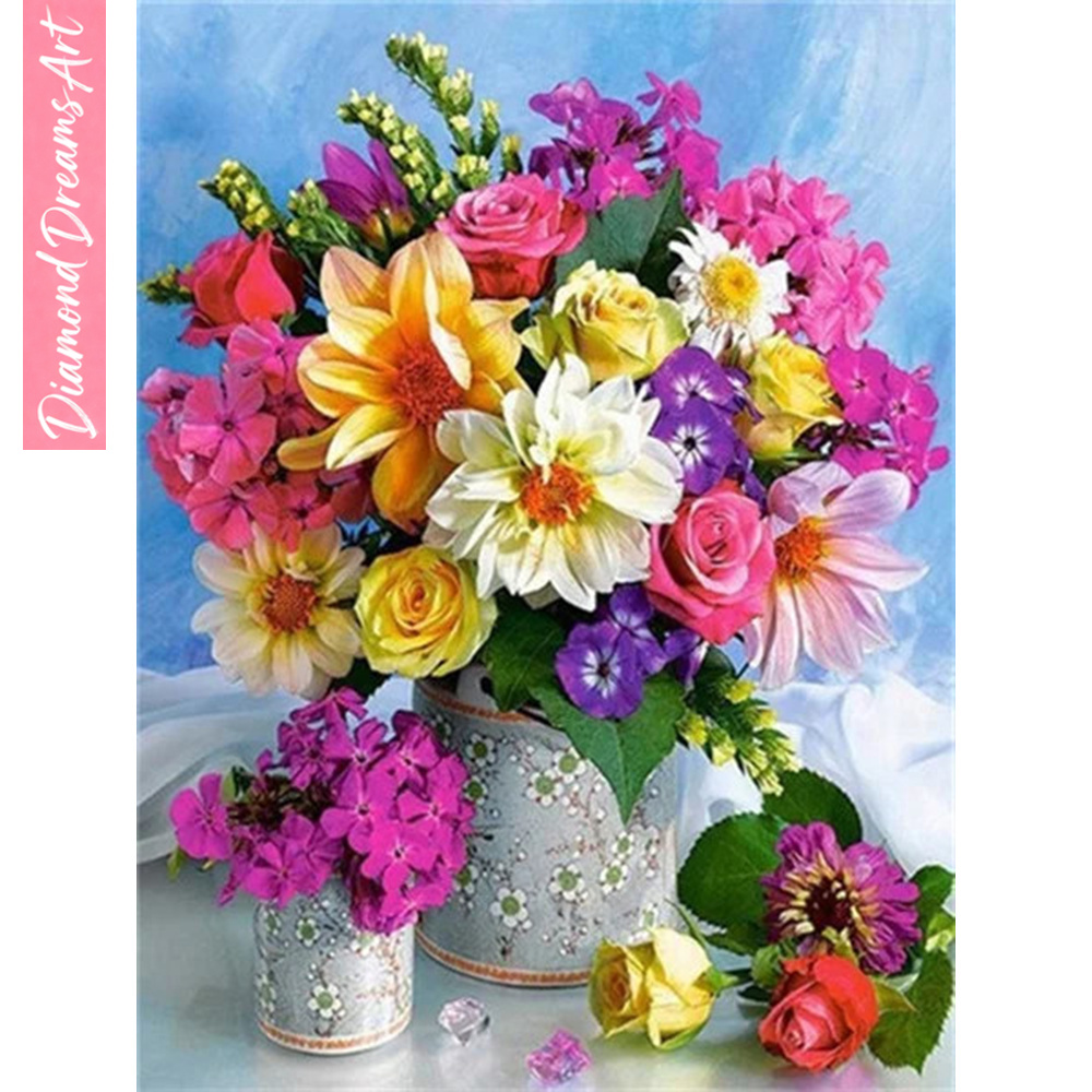 Full Diamond Mosaic Flower 5D  - Resin Art Flowers recension och pris