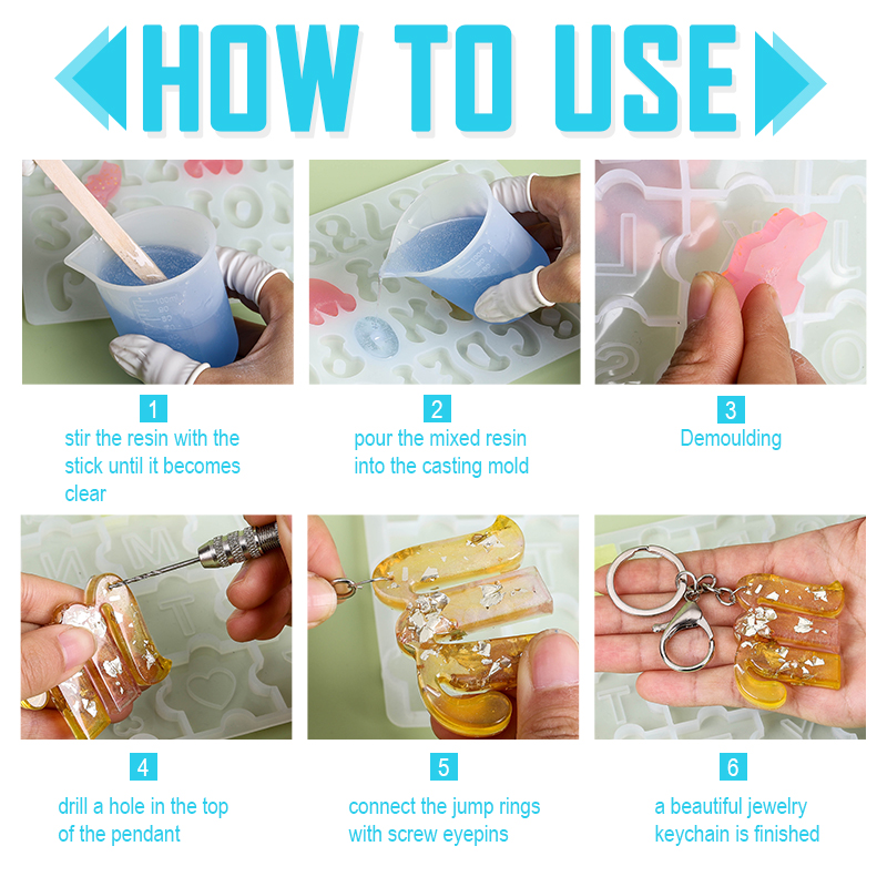 Alphabet Keychain Molds Alphab - Resin Art Kit For Beginners recension och pris