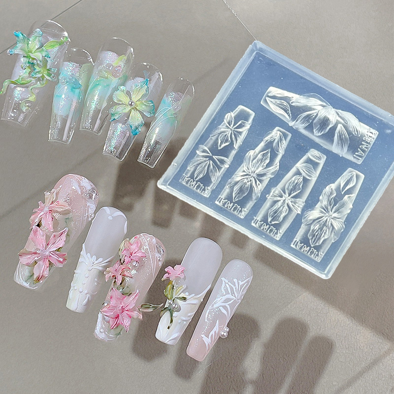 3D Flowers Nail Mold DIY Silic - Resin Art Template recension och pris
