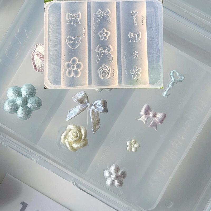 Silicone Nails Mold Plaid Bow  - Resin Art Template recension och pris