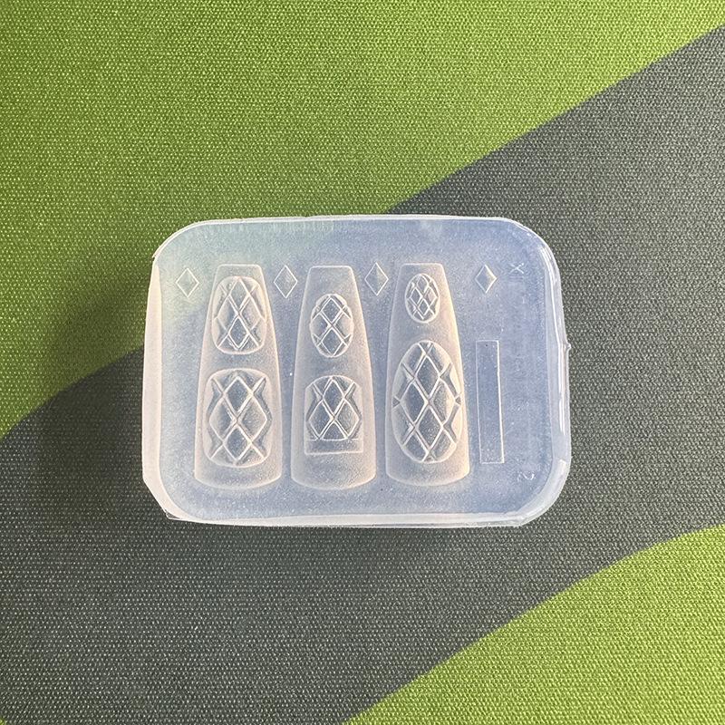Silicone Nails Mold Plaid Bow  - Resin Art Template recension och pris