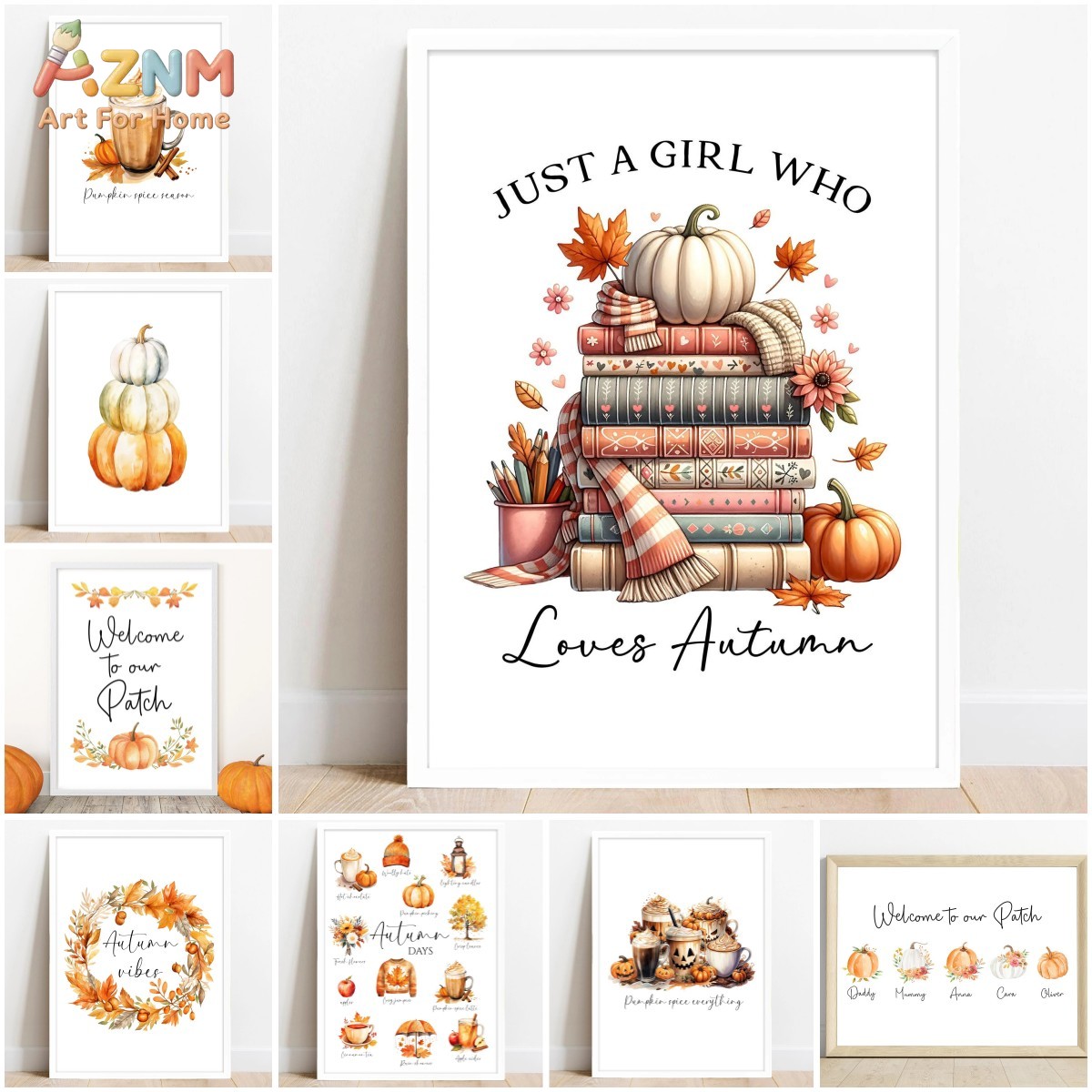AZNM Watercolor Autumn Books P - Resin Art Quote recension och pris