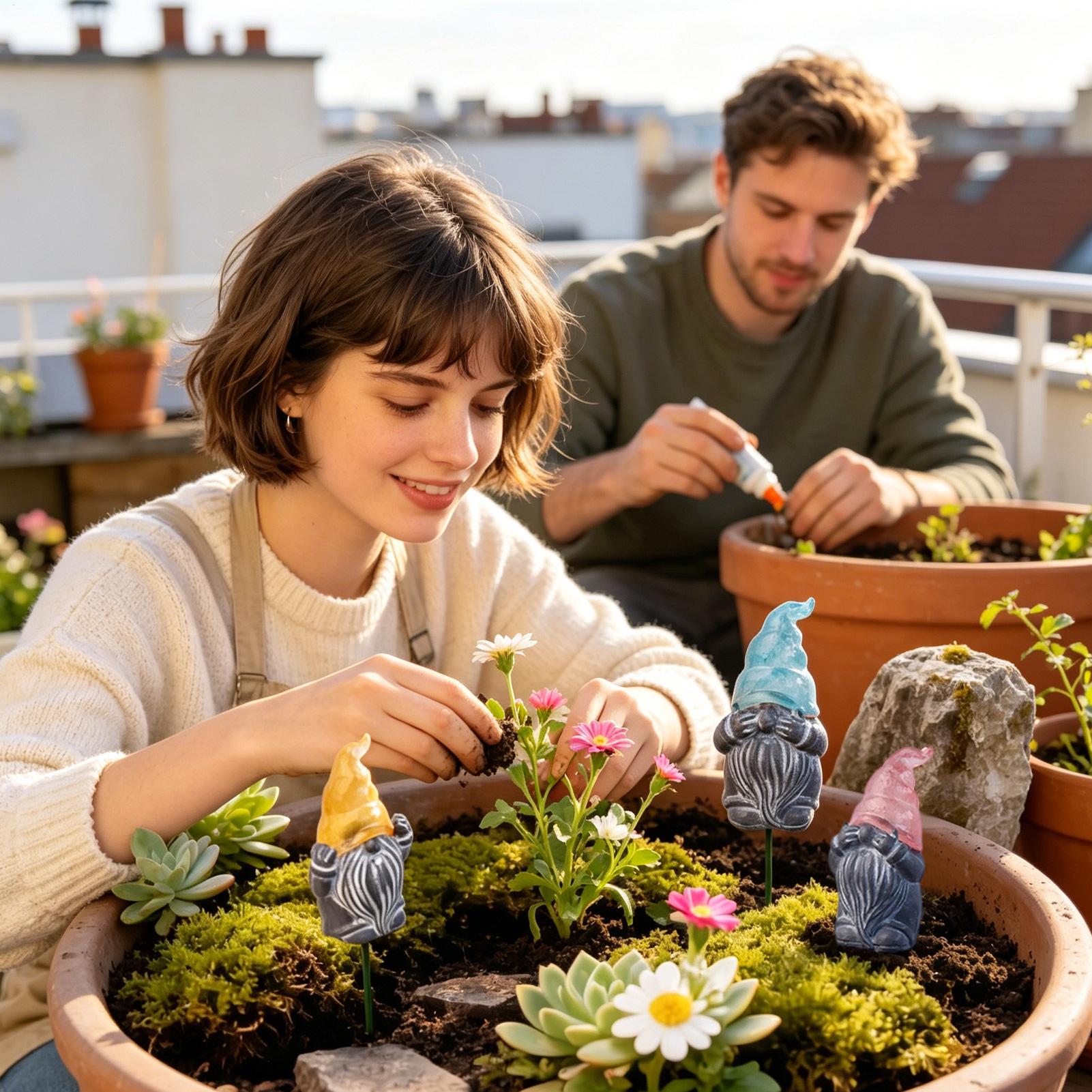 Decorative Garden Stakes 3-Pie - Resin Art Flowers recension och pris