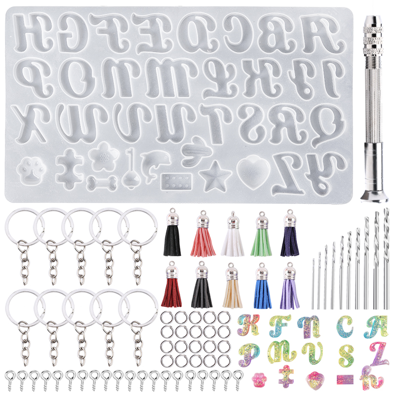 Alphabet Keychain Molds Alphab - Resin Art Kit For Beginners recension och pris