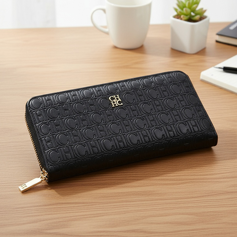CH Elegant Embossed Zipper Wal - Resin Art Logo recension och pris