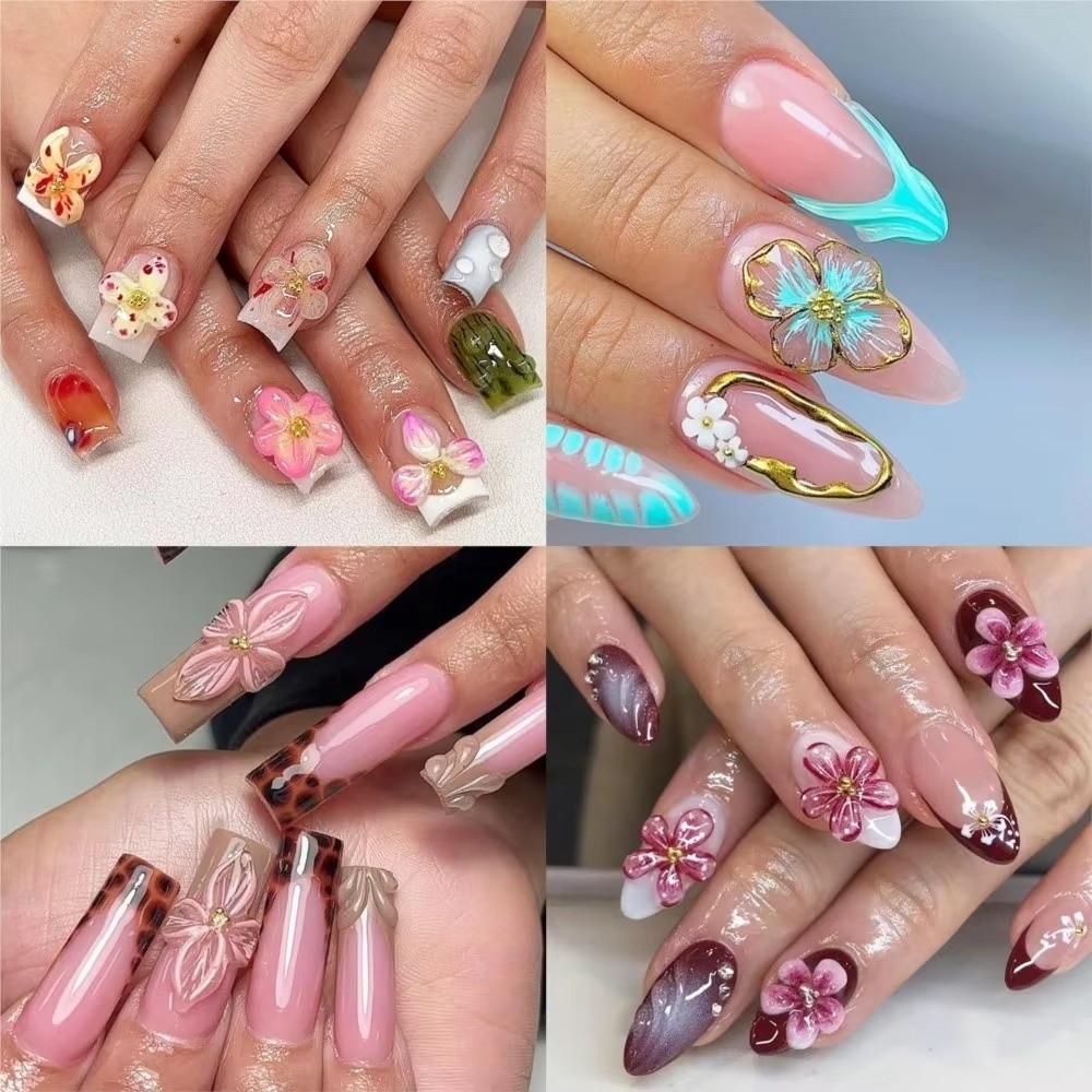 New 3Pcs/Set 3D Nail Mold Carv - Resin Art Template recension och pris