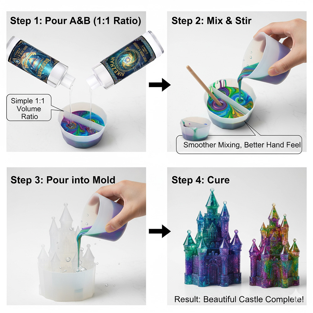 Epoxy Resin Kit with 4 Silicon - Resin Art Tool Kit recension och pris