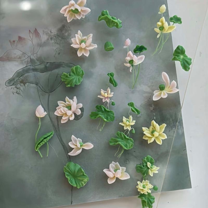 Flowers Series 3D Curved Nail  - Resin Art Template recension och pris