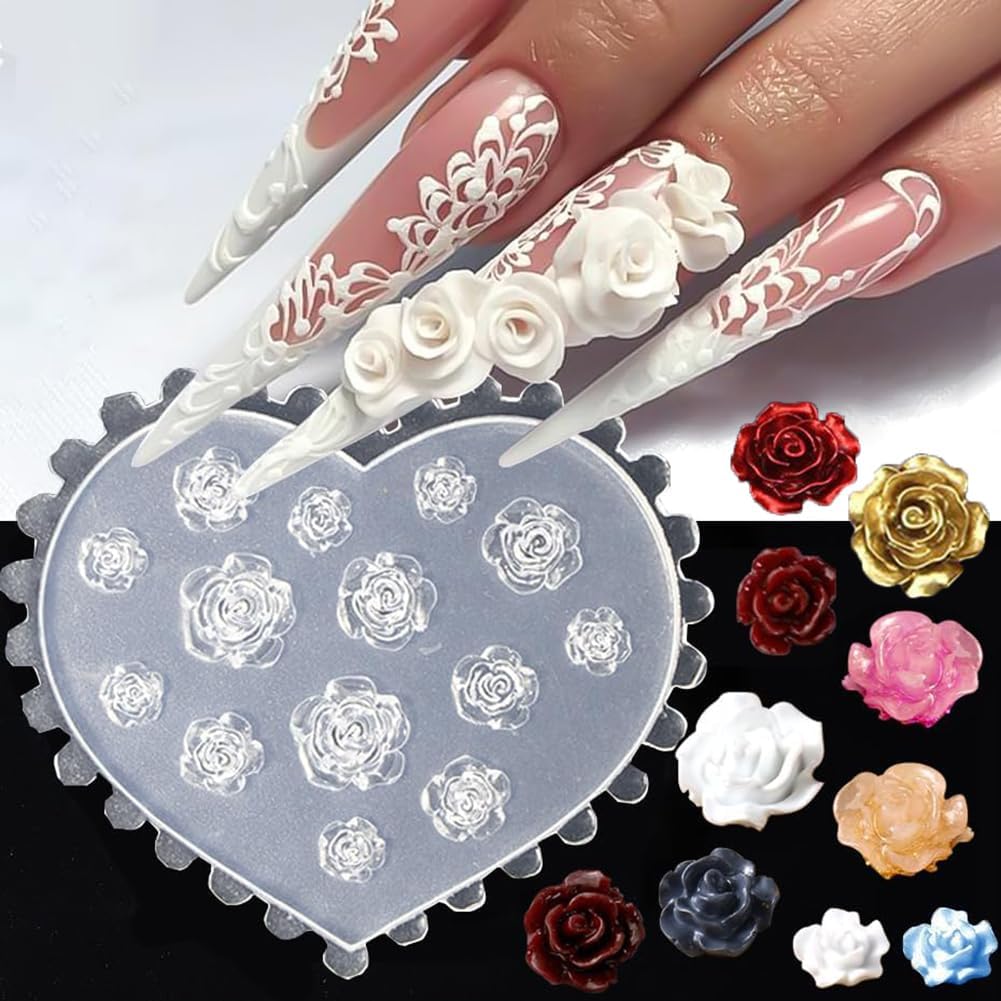 3D Flower Nail Molds Silicone  - Resin Art Template recension och pris