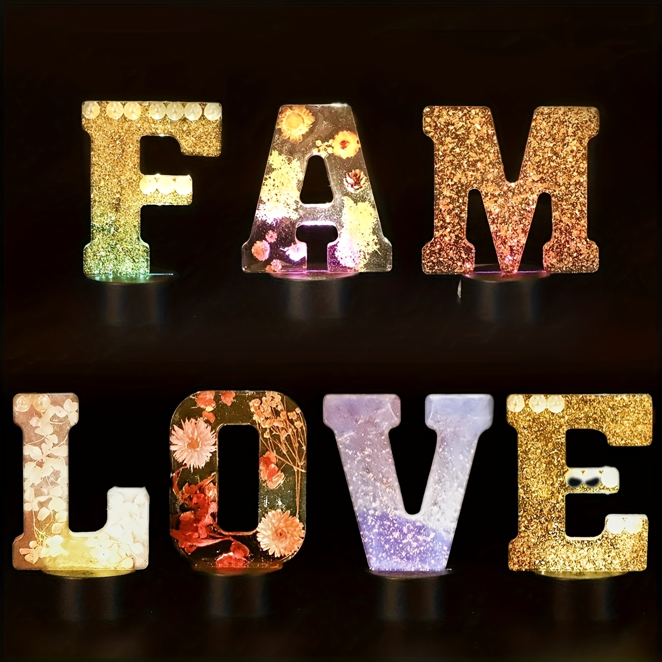 7-Inch Large Letter Resin Mold - Resin Art Logo recension och pris