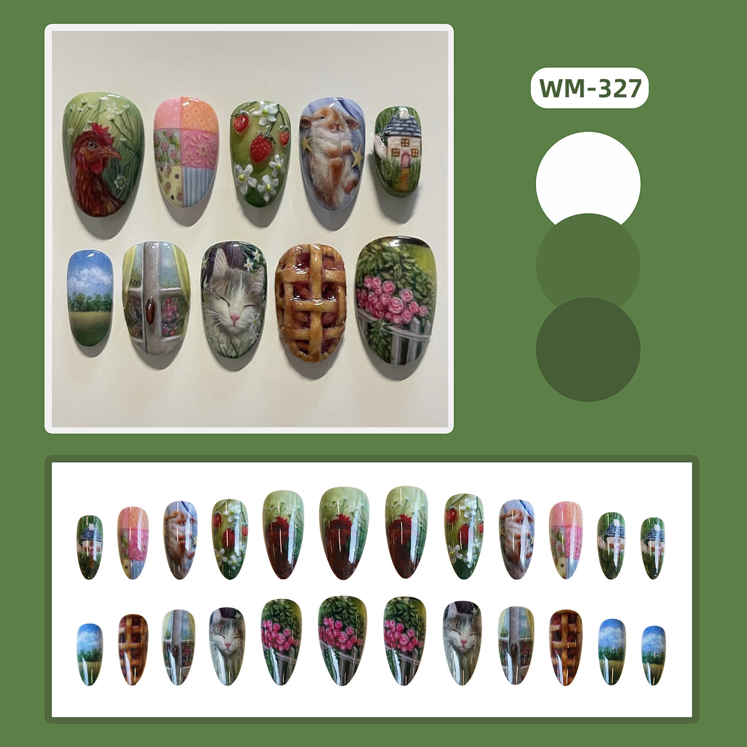 24pcs Pastoral Style Almond Pr - Resin Art Flowers recension och pris
