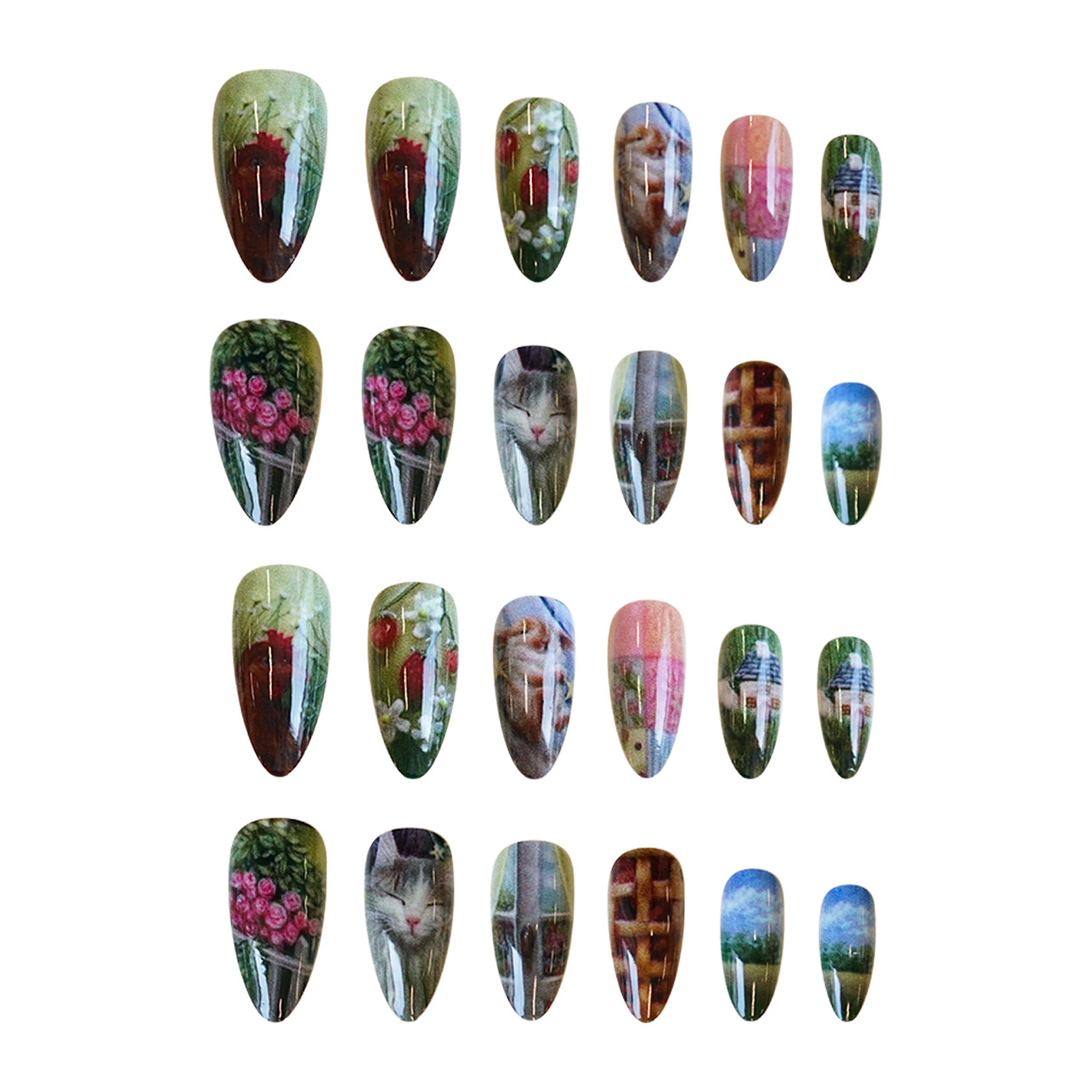 24pcs Pastoral Style Almond Pr - Resin Art Flowers recension och pris