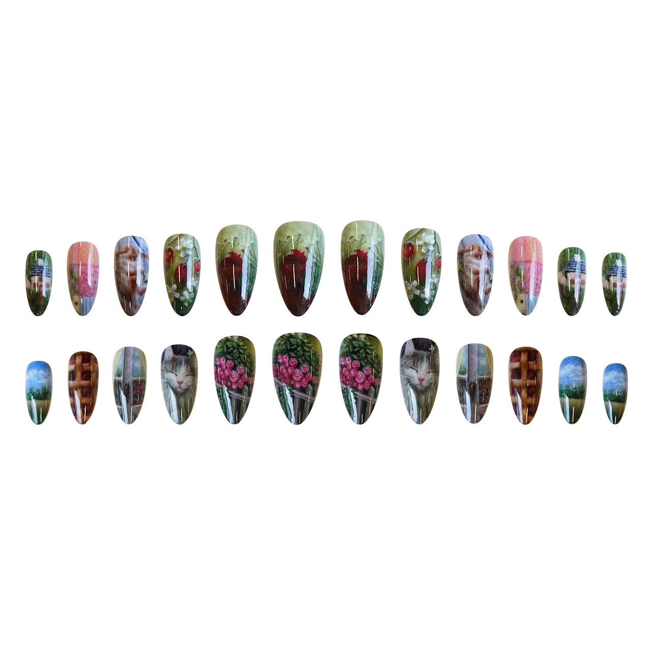24pcs Pastoral Style Almond Pr - Resin Art Flowers recension och pris