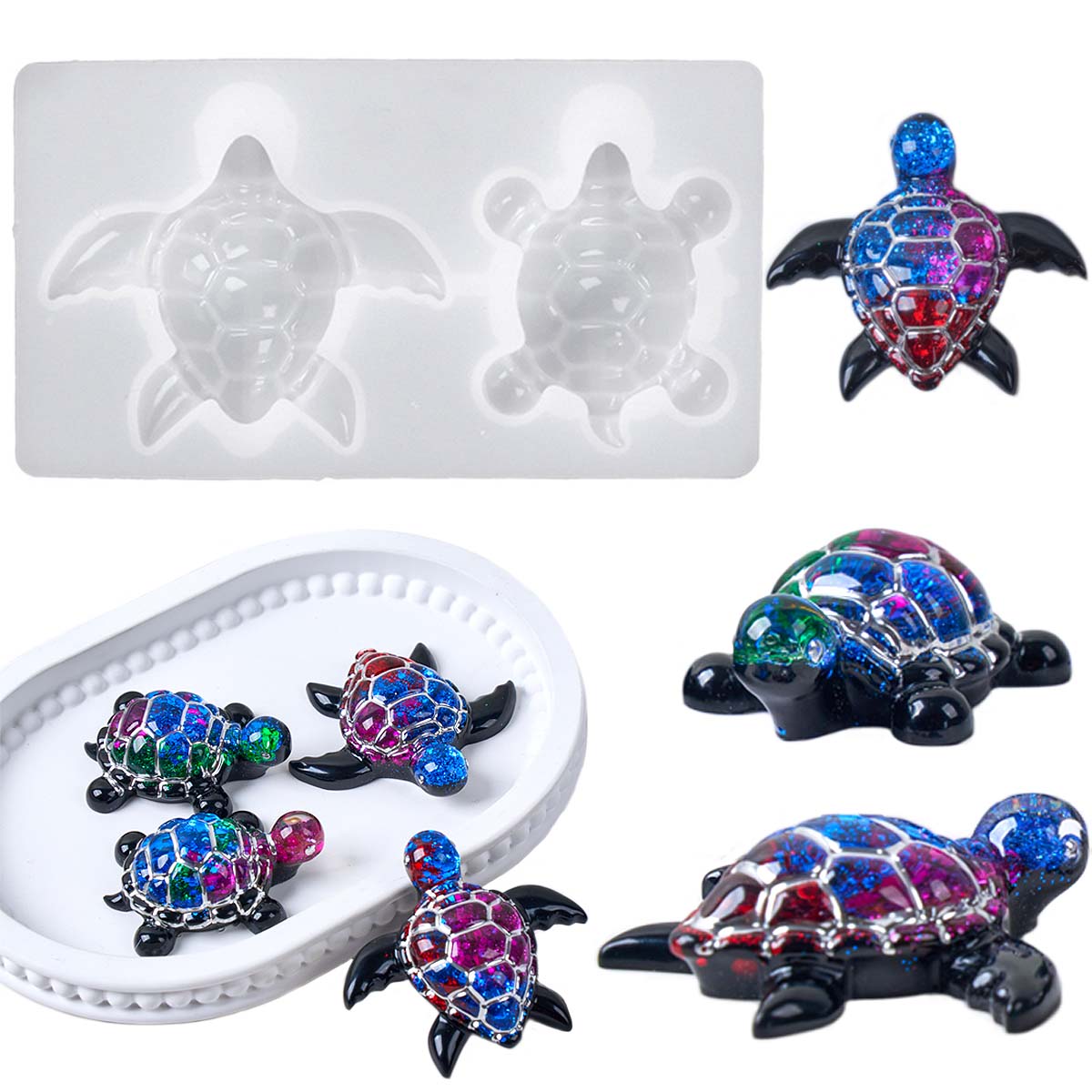 3D Sea Turtle Keychain Silicon - Resin Art Uv recension och pris