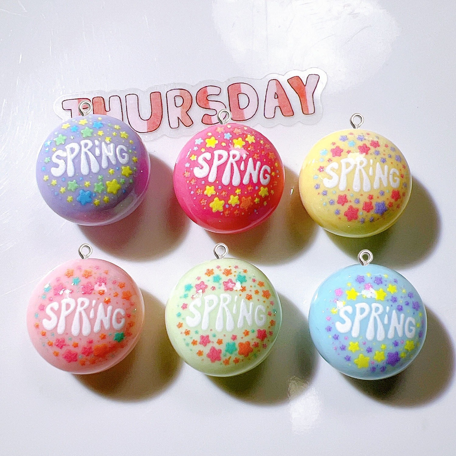 10Pcs Circular Planar Resin Ch - Resin Art Earrings Material recension och pris