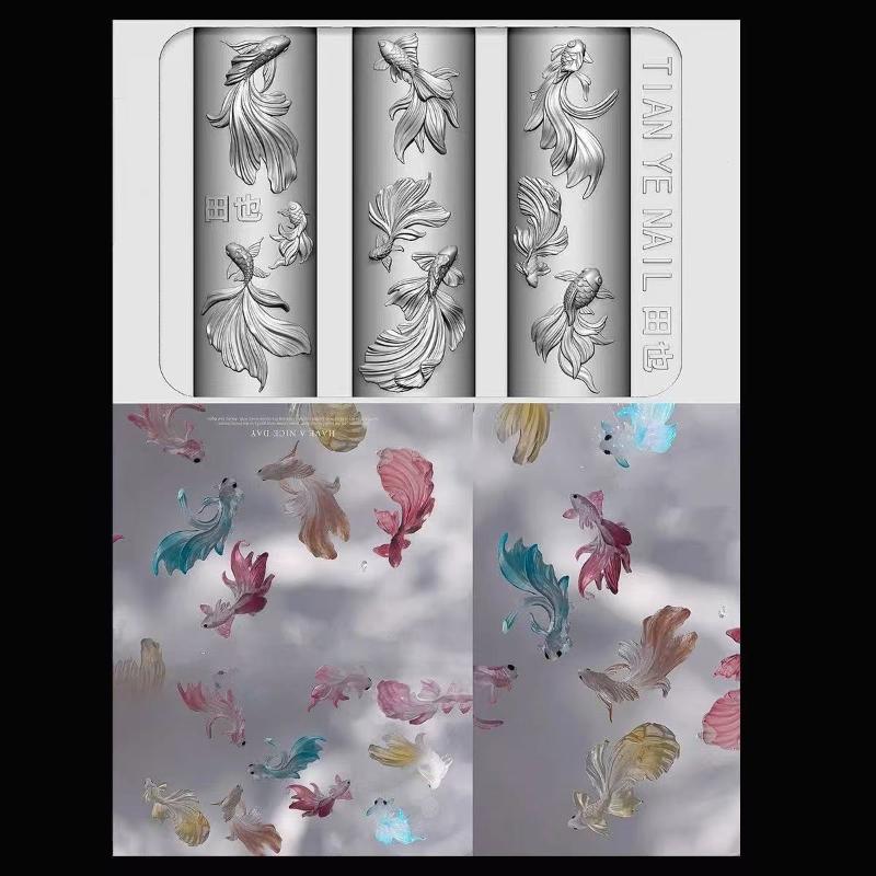 3D Soft Silicone Nail Ocean Me - Resin Art Template recension och pris