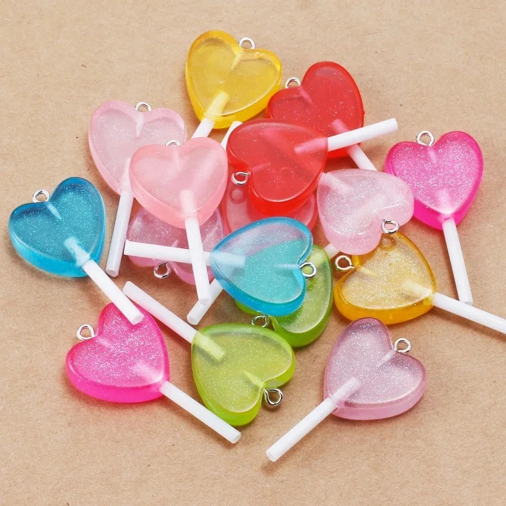 10Pcs Kawaii Sparkly Heart Lol - Resin Art Supplies Near Me recension och pris