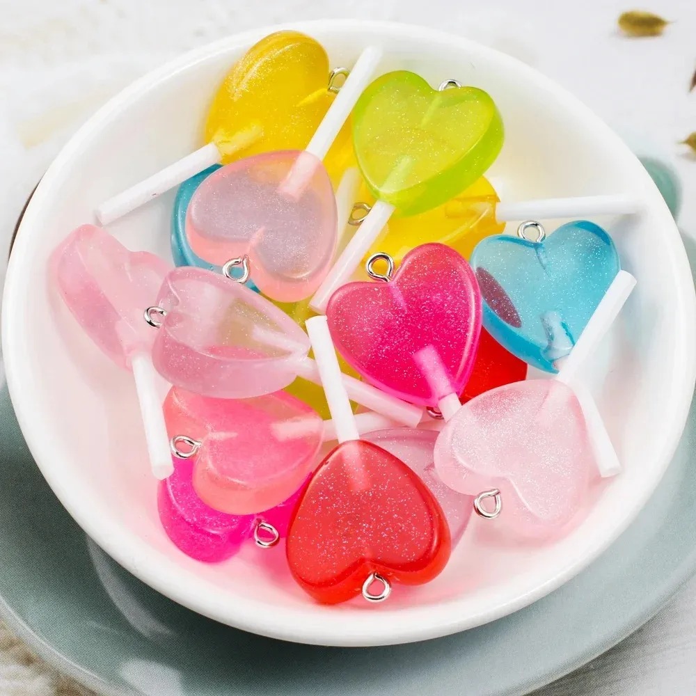 10Pcs Kawaii Sparkly Heart Lol - Resin Art Supplies Near Me recension och pris