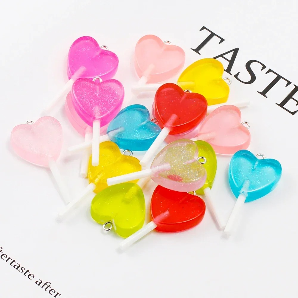 10Pcs Kawaii Sparkly Heart Lol - Resin Art Supplies Near Me recension och pris