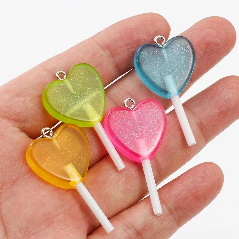 10Pcs Kawaii Sparkly Heart Lol - Resin Art Supplies Near Me recension och pris