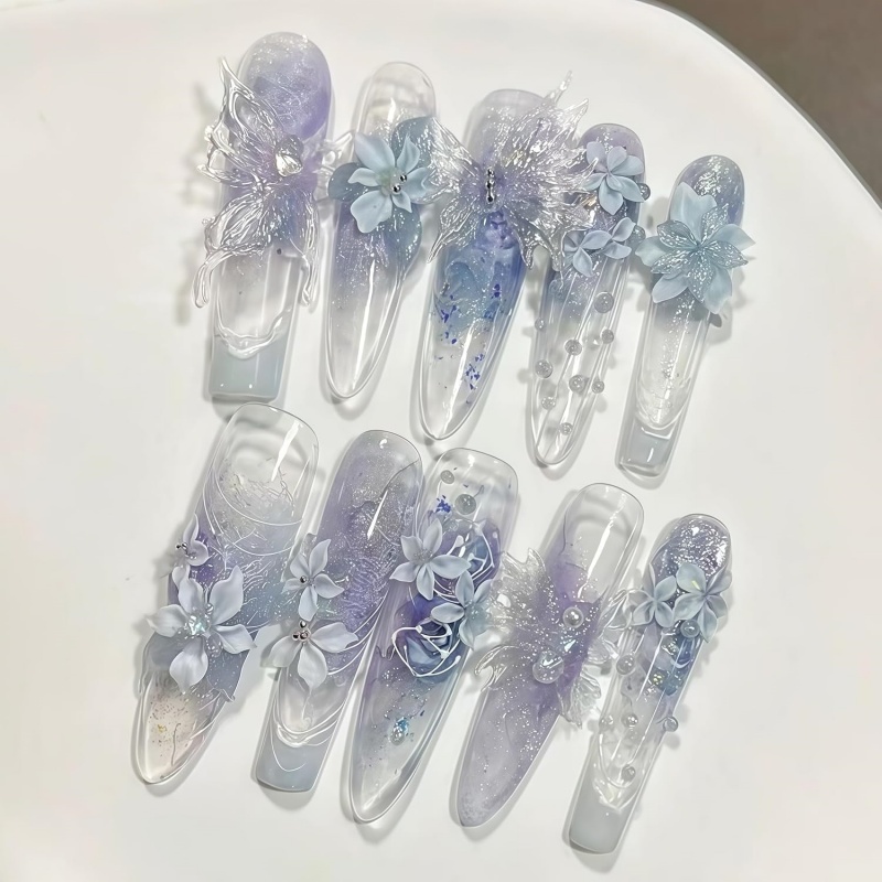 3D Butterfly Flower Gel Nail A - Resin Art Template recension och pris