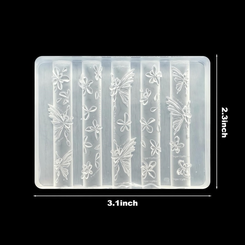 3D Butterfly Flower Gel Nail A - Resin Art Template recension och pris