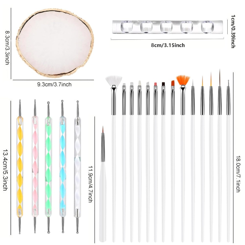 Nail Art Brush 22 Piece Set, 2 - Resin Art Tool Kit recension och pris