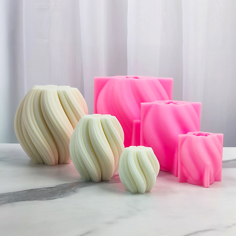 Geometric Striped Column Candl - Resin Art Ocean recension och pris