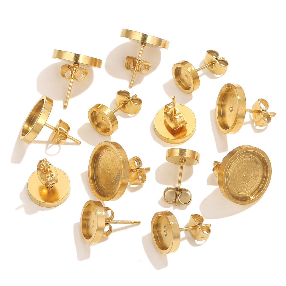 10pcs Stainless Steel Gold Ear - Resin Art Supplies Near Me recension och pris